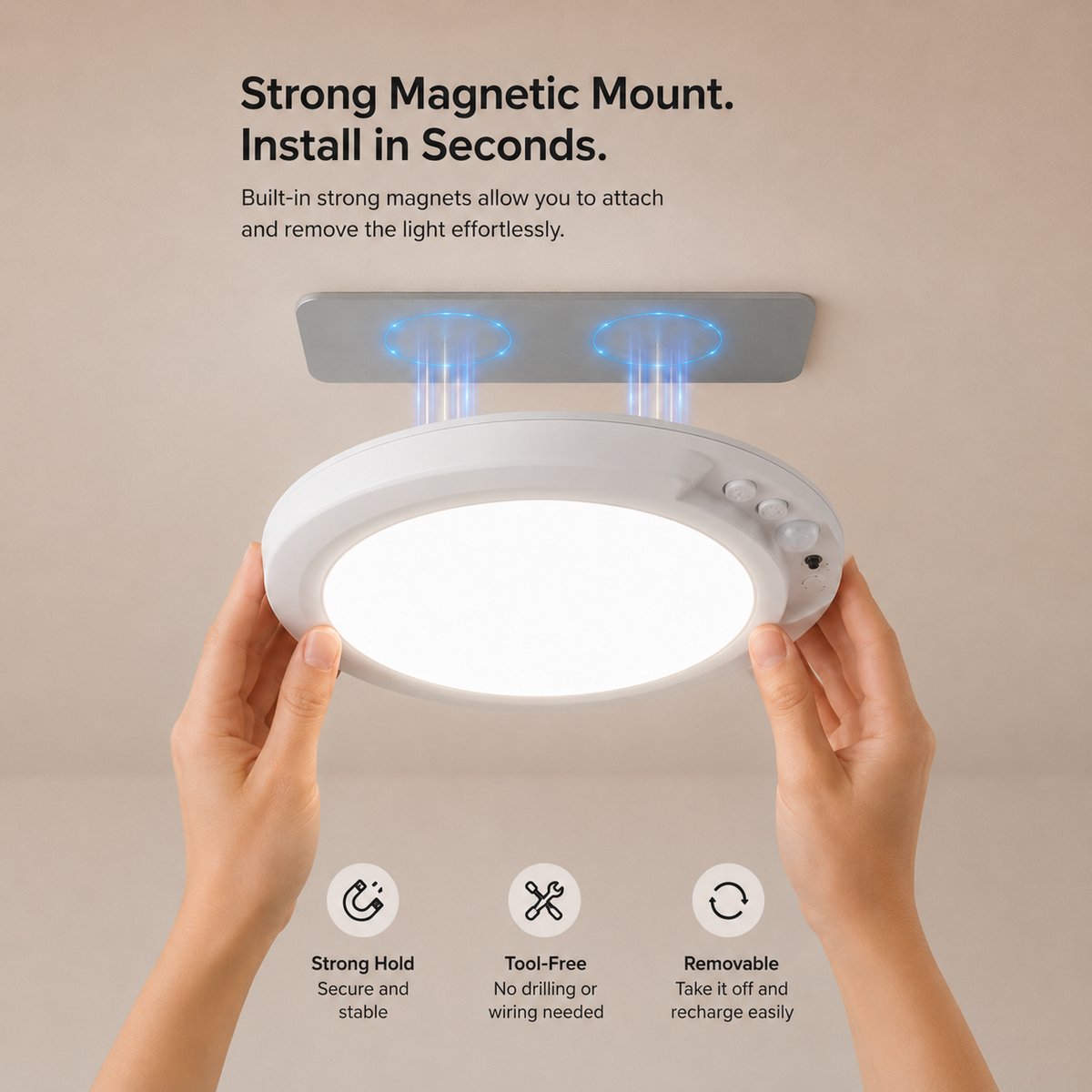 SensaHalo™ Rechargeable Motion Sensor Ceiling Light